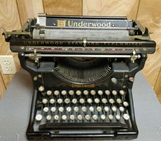Vintage 1923 Underwood Typewriter No.  3 12 In Serial No 466835 - 12 Antique