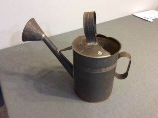 Vintage Unique Style Mexico Recycled Metal Watering Can Old With Sprinkle Head
