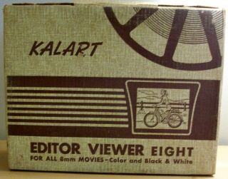 Vintage Kalart Editor Viewer Eight Model Ev - 8 18b,  8mm Movie Film W/instructions