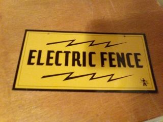 Farm Vintage Electric Fence Tin Sign 8 " X4 "
