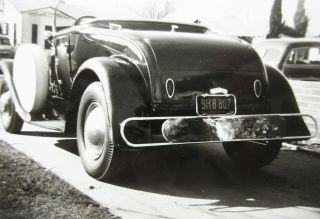 Vintage Hot Rod Convertible Coupe Photo Bakersfield Ca Circa 1954