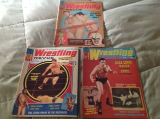 Wrestling Revue Magazines - August 1965 February 1966 August 1966