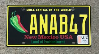 Mexico License Plate,  Chili Peppers,  Anab47