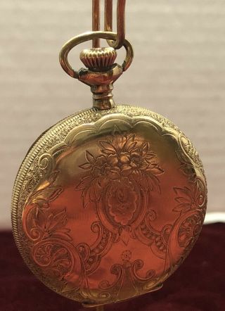 Antique Elgin Grade 289 Hunter Case Pocket Watch Fancy Engraved Gold Fill C.  1912