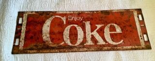 Antique Vintage Coca Cola Coke Soda Metal Tin Art Advertising Store Sign