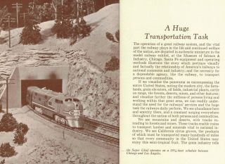1941 Chicago IL Santa Fe Miniature Railway Exhibit Science Industry Museum Book 2