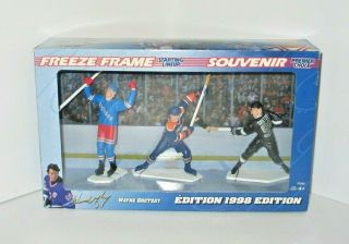 Wayne Gretzky 1998 Starting Line Up 3 Team Figures Freeze Frame Oilers Kings