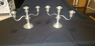 Reed & Barton Vintage Sterling Silver Weighted Candelabras