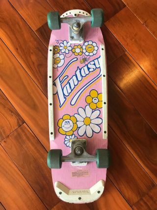 Vintage Variflex Fantasy Skateboard Pink Old School Retro Deck 1980s 80s