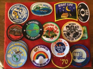 15 - Vintage Girl Scout Event/fun Patches - See Photos
