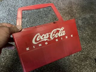 Vintage Coke King Size Plastic 6 - Pack Bottle Carrier Crate - Circa 1960 