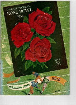 1954 Rose Bowl Game Program,  Michigan State Spartans V Ucla Bruins