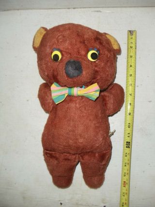 Old Vintage 1969 Mattel Barry The Bear Pull String Talker Stuffed Animal