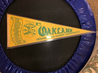 1973 Oakland A’s World Champion Pennant With Players Names