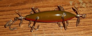 Early F.  C.  Woods The Expert Underwater Minnow/very Rare Lure/repaint/very