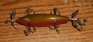 EARLY F.  C.  WOODS THE EXPERT UNDERWATER MINNOW/VERY RARE LURE/REPAINT/VERY 2