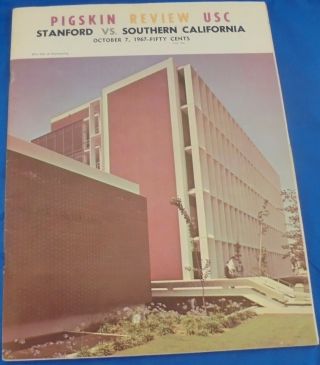 College Football Game Program October 7 1967 Usc Trojans Vs.  Stanford Indians