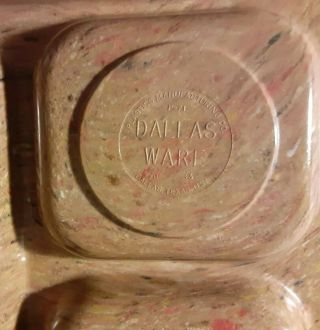 2 Vintage Divided Tray Dallas Ware Confetti Speckled Multi - Color Brown 14 " ×10 "