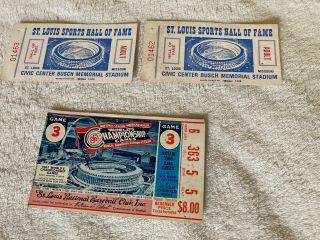 1967 Baseball World Series Game 3 Ticket Stub.  St Louis Vs Boston