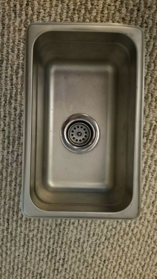 Bar Sink 18/8 Stainless 6 " X10 ",  Minimalist,  Tiny House Or 1/2 Bath.  With Stopper