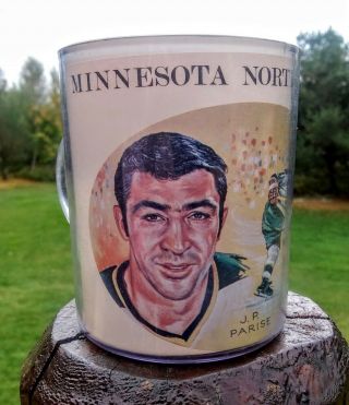 Vintage Minnesota North Stars Coffee Cup J.  P.  Parise 1960 