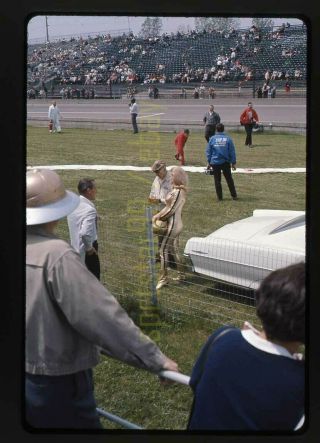 Linda Vaughn Miss Hurst Golden Shifter - 1966 Usac Indy 500 - Vintage Race Slide