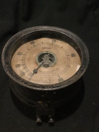 Steam Punk Antique Amperes Meter A.  C.  Ammeter