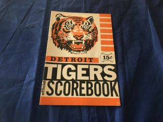 May 1964 Detroit Tigers Vs.  Boston Red Sox (tony C.  Rookie) Baseball Program