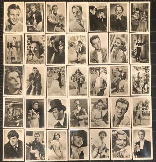 35 Vintage 1930’s Ross Movie Trading Card Set Set L@@k Nr