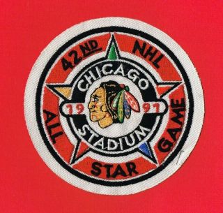 Chicago Blackhawks 1990/1991 Nhl All - Star Game Jersey Patch