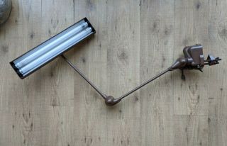 Art Specialty Co Vtg Industrial Retro Desk Clamp Lamp Swing Arm