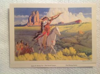 Train Menu,  Santa Fe Dining Car–the Grand Canyon,  Cover “meeting Of The Chiefs "