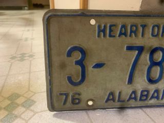 VINTAGE LICENSE PLATE HEART OF DIXIE 1976 ALABAMA LICENSE PLATE OLD 2