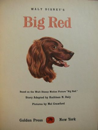 2 Vintage Little Golden Books WALT DISNEY ' S OLD YELLER,  BIG RED 