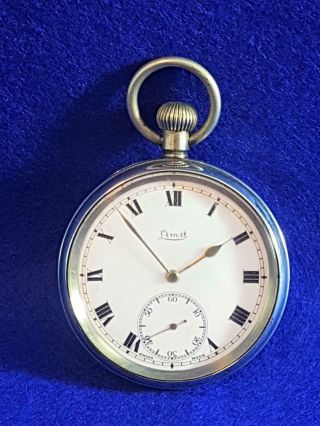 Antique 1890s - 1900s Swiss Made Limit Open Faced Nickel Case Pocket Watch