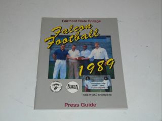 1989 Fairmont State (west Virginia) College Football Media Guide Ex - 30