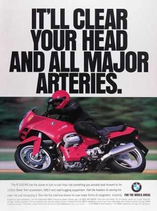1994 Bmw R1100 Rs Vintage Ad Clear Your Head