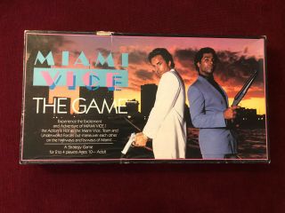 1984 Vintage Miami Vice The Board Game Tubbs Crockett Tv Don Johnson Universal