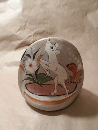 Vintage Hand Painted Ceramic Owl Deer Rock 2