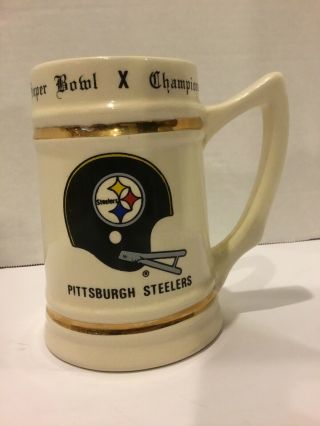 1975 Pittsburgh Steelers Bowl X Ceramic Mug Bowl Champions