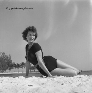 Fine Bunny Yeager 1960 Pin - Up Camera Negative Lacey Kelly Seaside
