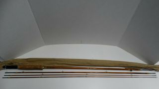 Vintage Montague Split Bamboo Fly Rod Rapidan 8 1/2 Ft W/extra Tip Look