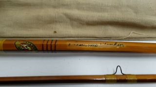 Vintage Montague Split Bamboo Fly Rod Rapidan 8 1/2 Ft W/extra tip Look 2