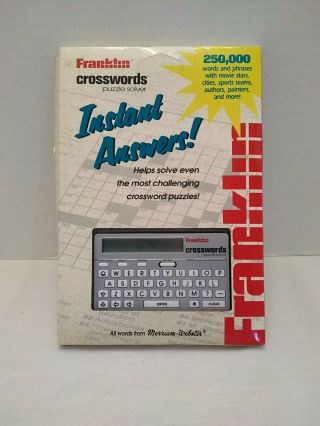 Vintage Franklin Cw - 40 Crosswords Puzzle Solver Instant Answers