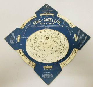 Vintage 1957 Edmund Scientific Anchor Optical Star And Satellite Path Finder Map