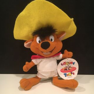 Vintage 1996 Looney Tunes Speedy Gonzales 10 " Stuffed Plush By Ace Novelty Co.