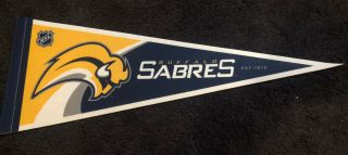 Rare Buffalo Sabres Rare Full Size Stadium Giveaway Pennant Nhl 2000’s Style