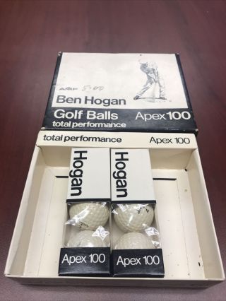 Vintage Ben Hogan Golf Balls Apex 100 Box 2 Sleeves 6 Balls Old Stock Rare