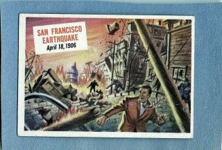 Vintage - 1954 Topps Scoops 1 San Francisco Earthquake