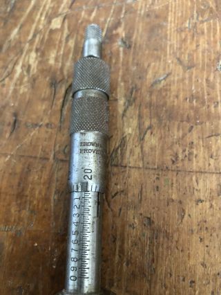 Vintage Brown & Sharpe No.  607 Micrometer Depth Gauge 2